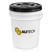 AUTECH Ведро для мойки автомобиля с крышкой и пескоотделителем (белое) Au-1052
