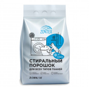 ZONTEX Стиральный порошок для всех типов тканей (3кг) Снежность ЧЗ