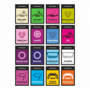 Shine Systems StickerPack - набор наклеек на бутылки 16 шт(7,5*10,5 см)
