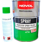 NOVOL Шпатлевка Spray Пневмораспыляемая 1,2 кг ЧЗ