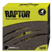 U-POL RAPTOR ( набор. 3,8л) (ЧЕРНЫЙ) Защитное покрытие высокопрочное 2К + пистолет GUN/1